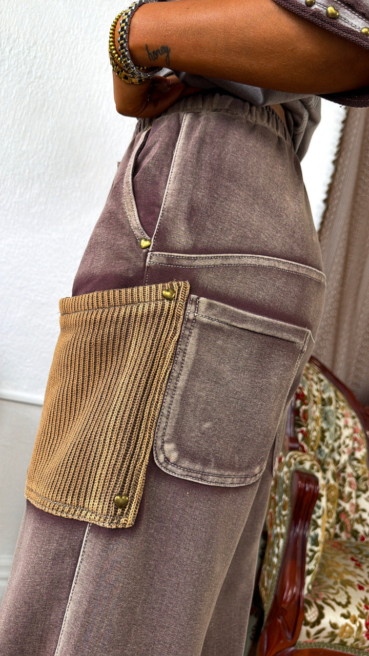Monroe Relaxed Pocket Pants, Choco