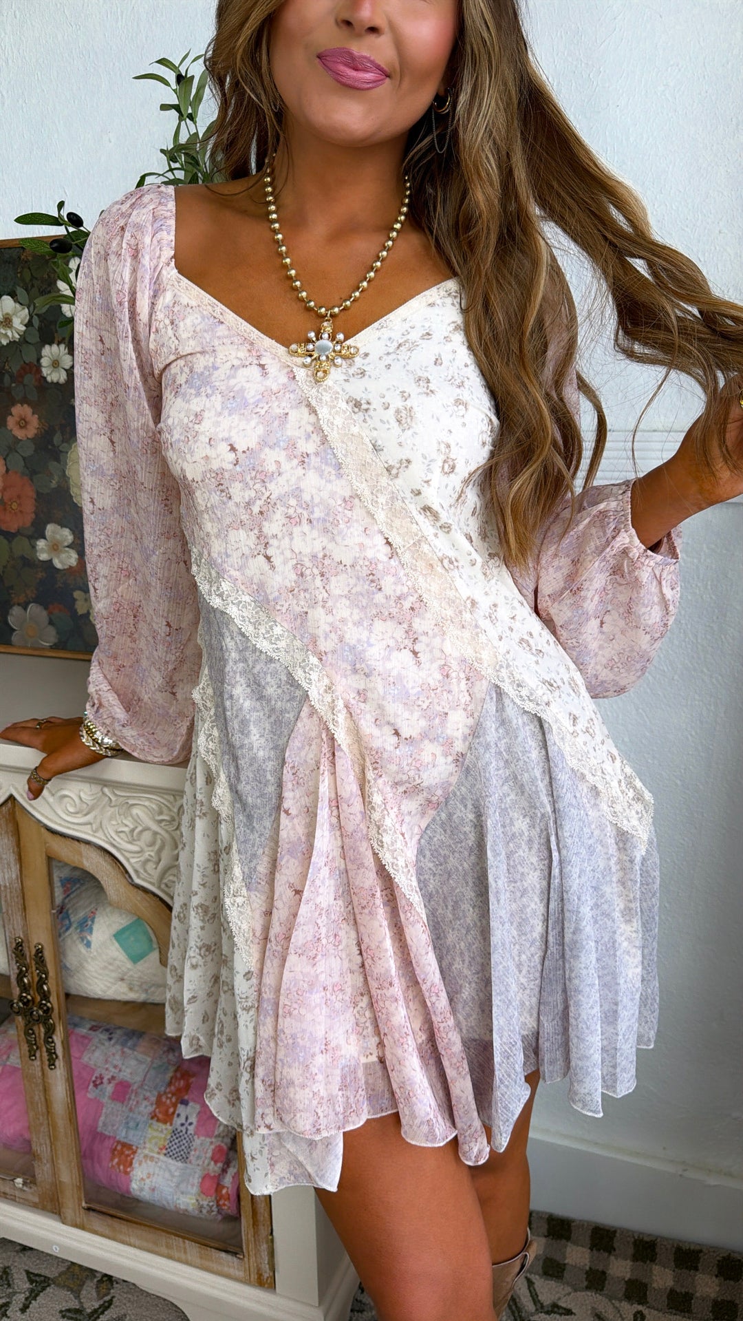 Golden Bella Mini Dress, Multi