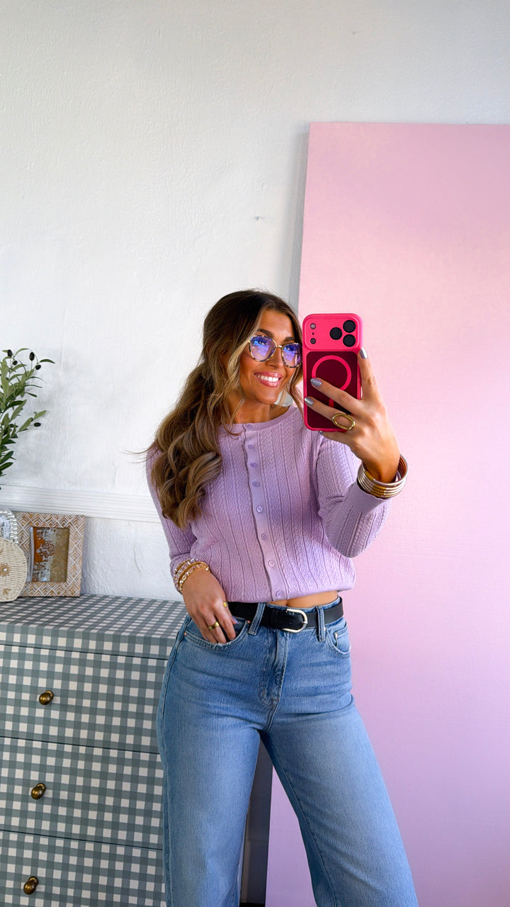 Bloomsbury Knit Cadigan, Lilac