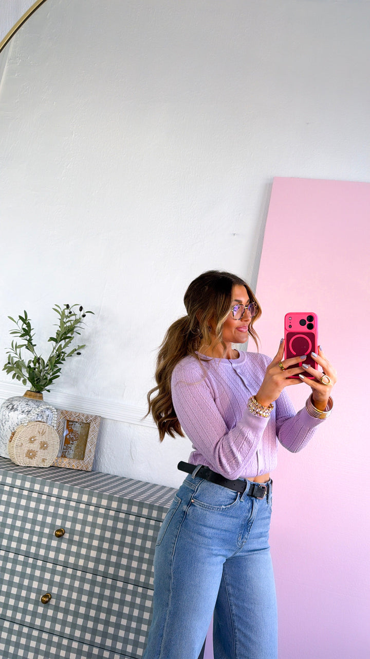 Bloomsbury Knit Cadigan, Lilac