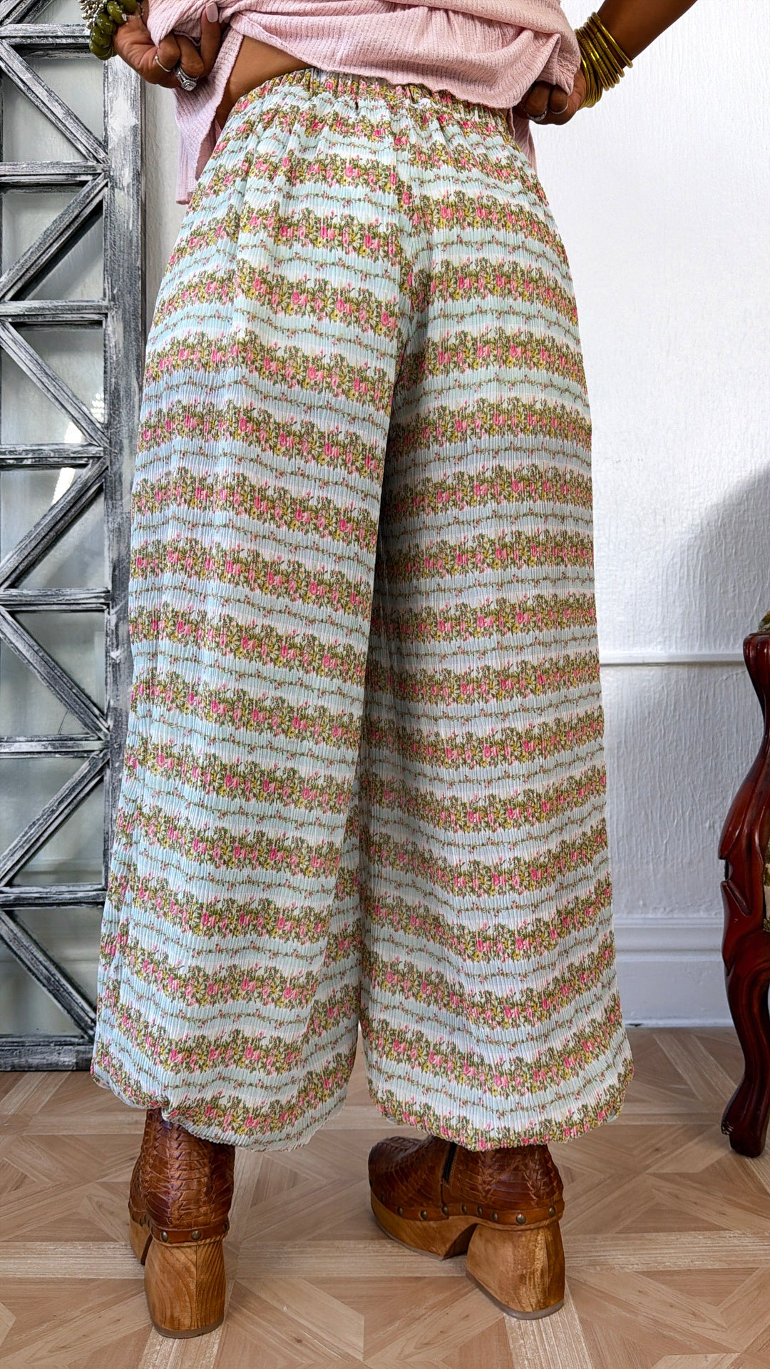 Trail Bloom Jogger Pants, Mint Multi
