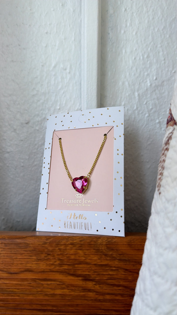 Berry Crush Necklace, Fuchsia