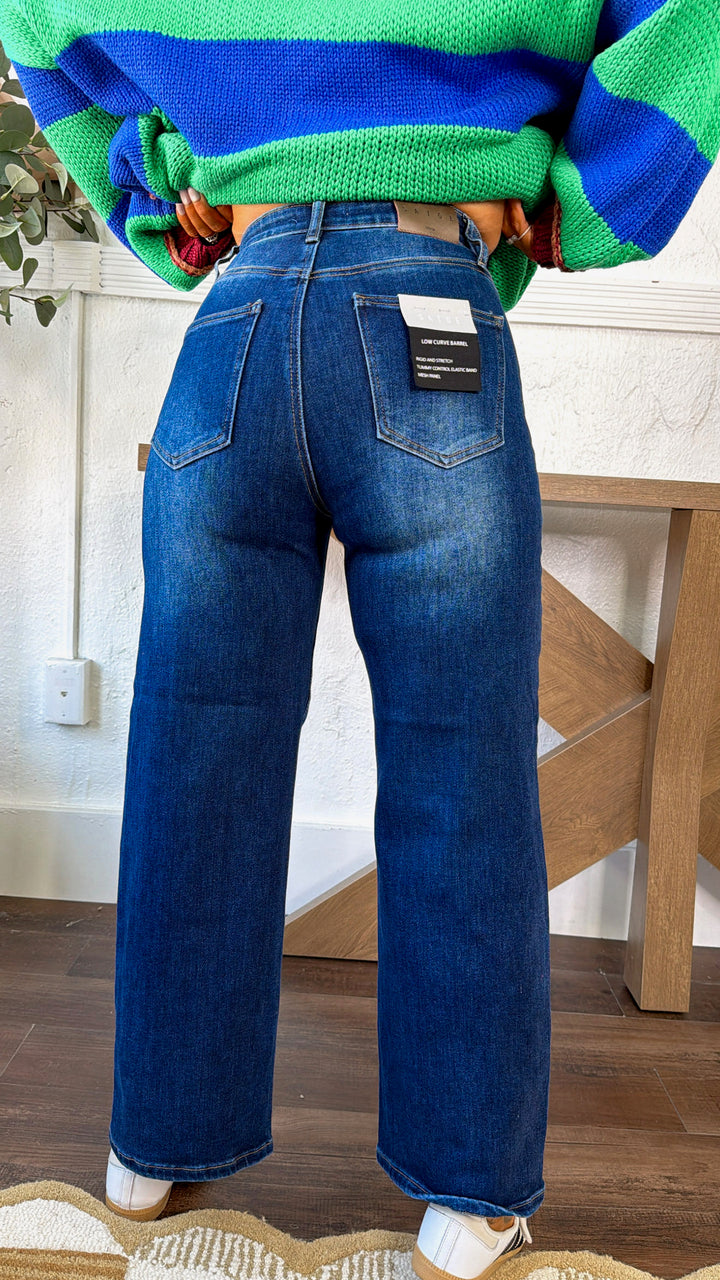 Callum Denim Barrels, DK. Wash