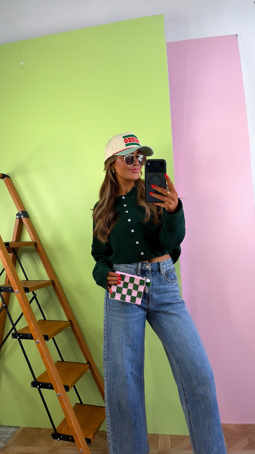 Penelope Knit Cardigan, Forest Green