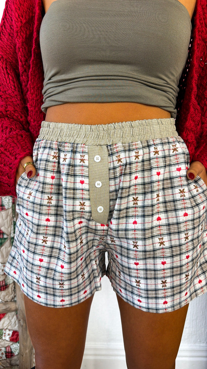 North Pole Nights Boxer Short, Taupe Combo