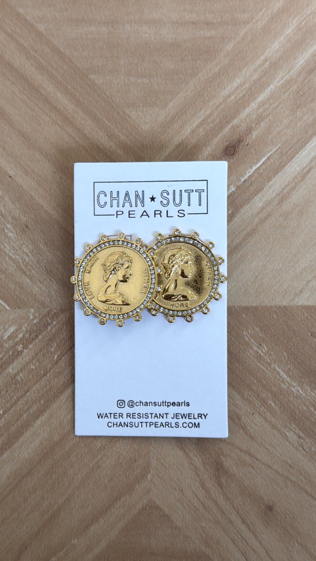 Love Each Other More Coin Earring