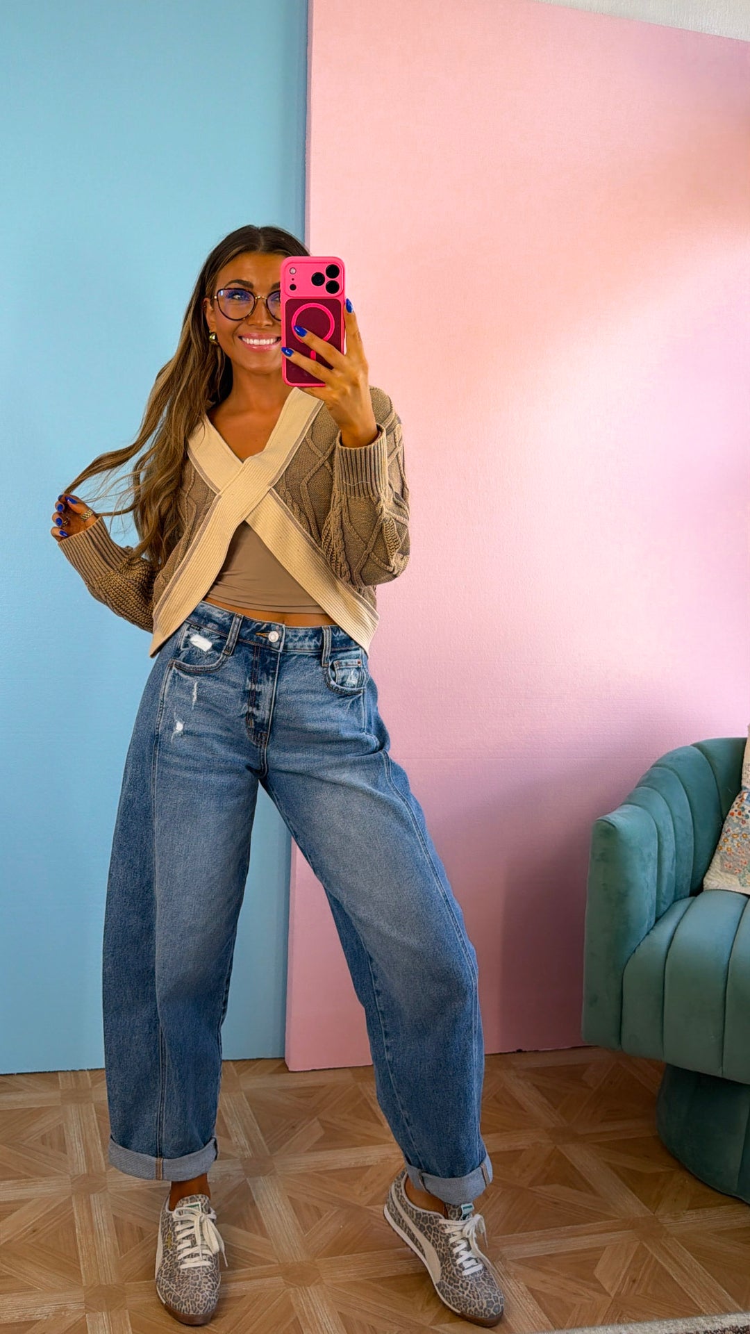 Texture Criss Cross Top, Dusty Choco