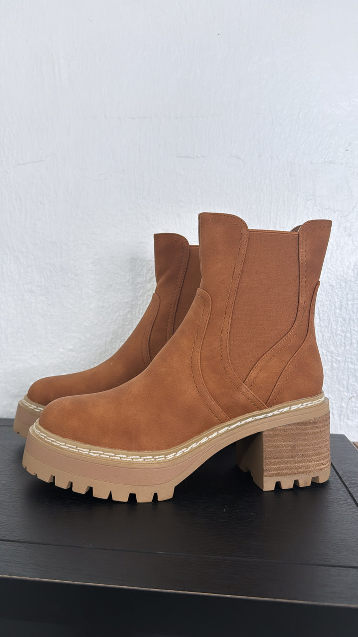 Torren Heeled Boots, Cognac