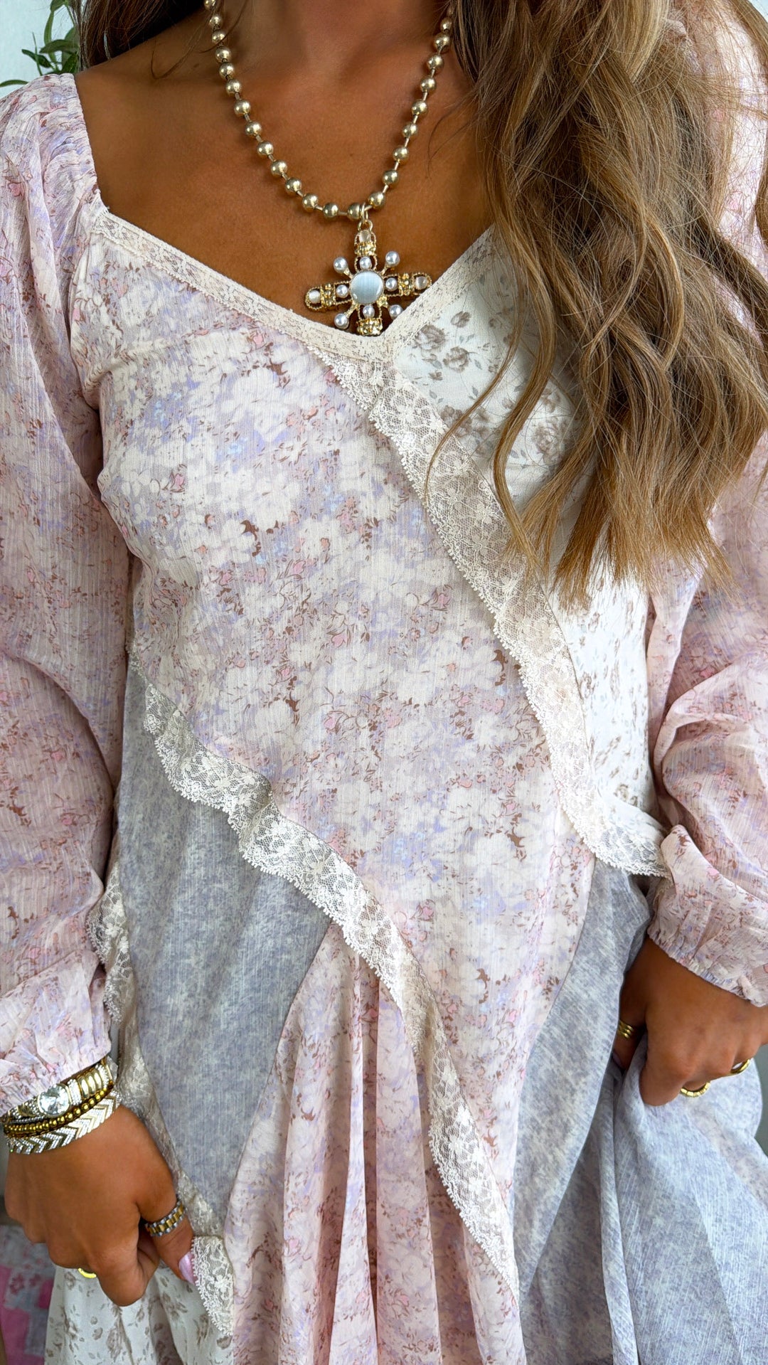 Golden Bella Mini Dress, Multi