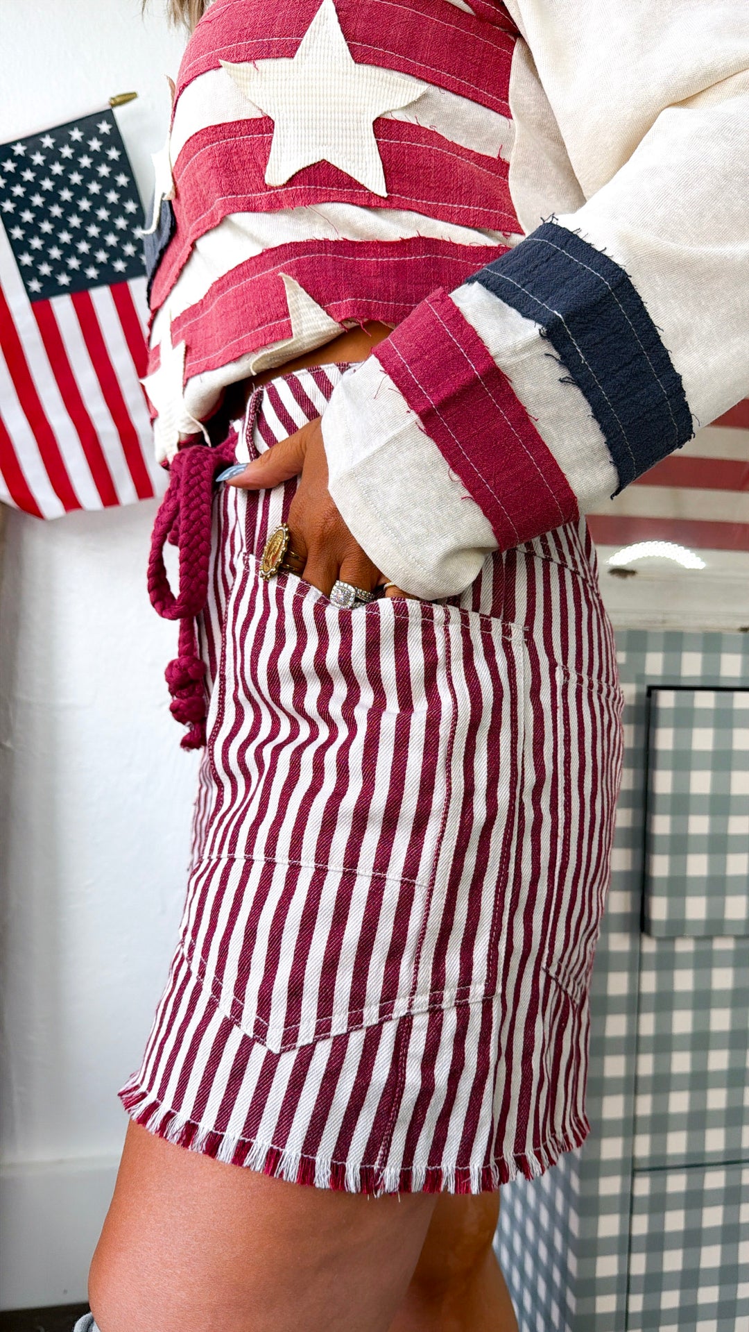 Bay Street Rope Tie Shorts, Raspberry