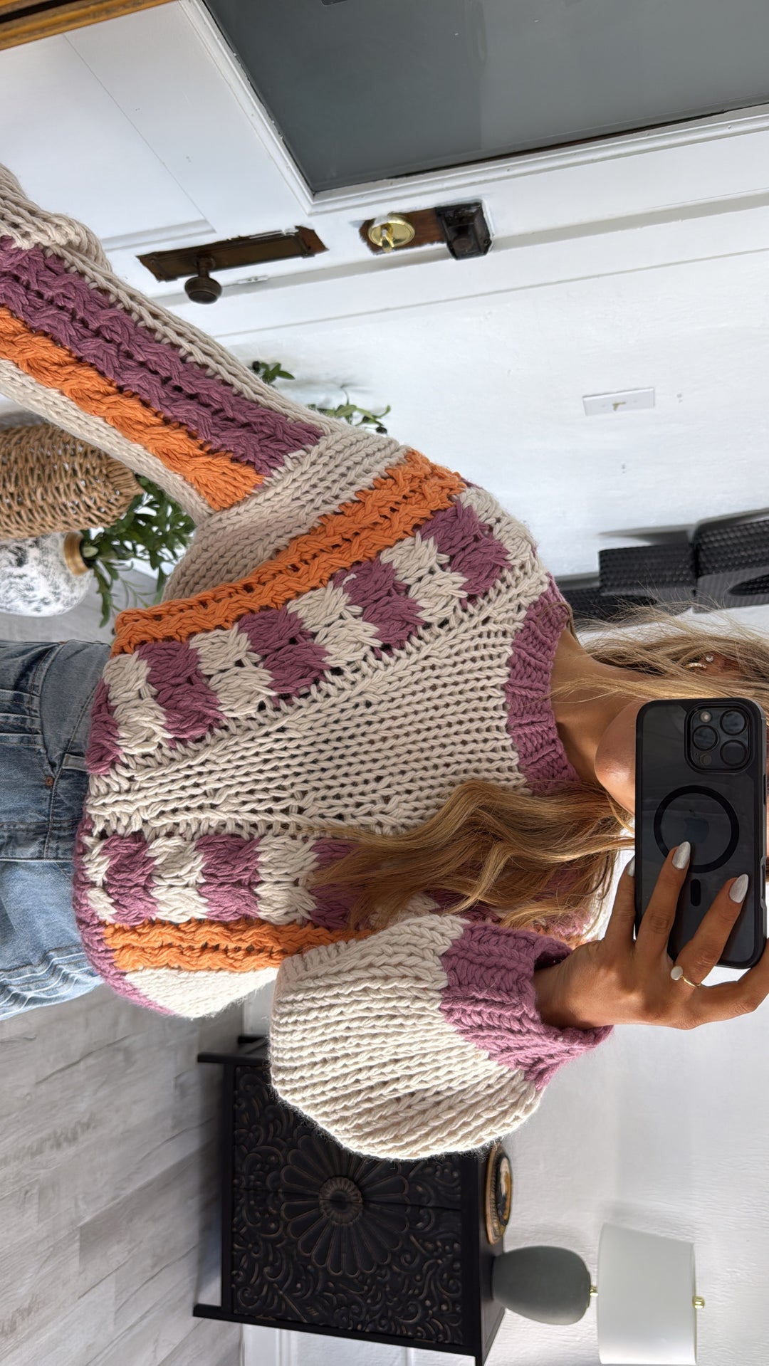 Winnie Knit Sweater, Lavender/Multi