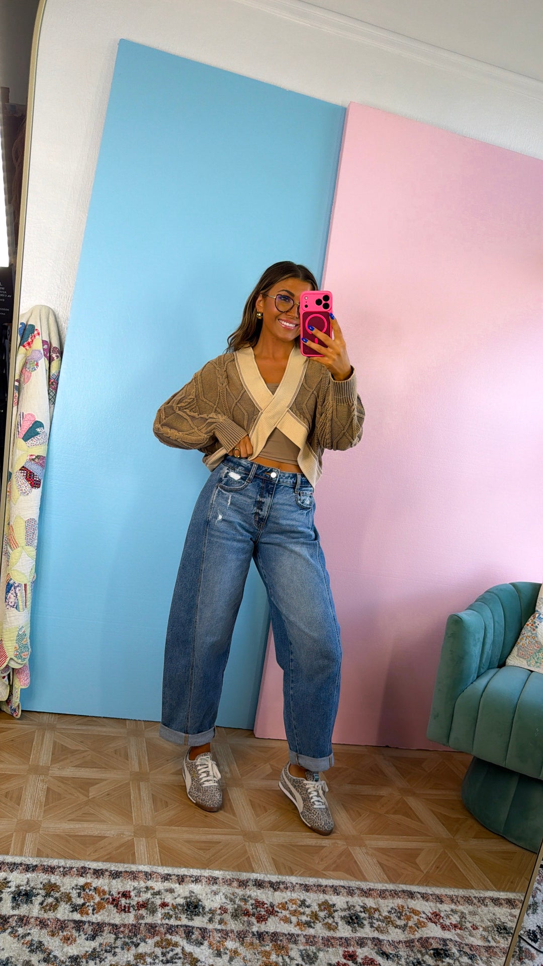 Texture Criss Cross Top, Dusty Choco