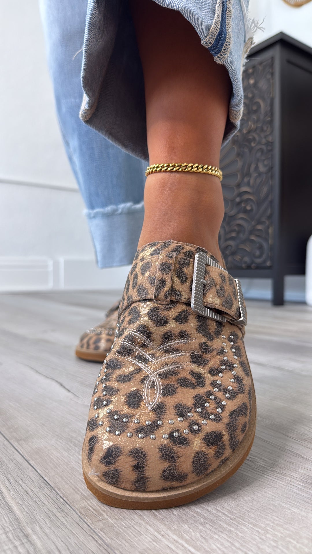 Joleen Studded Clog, Leopard