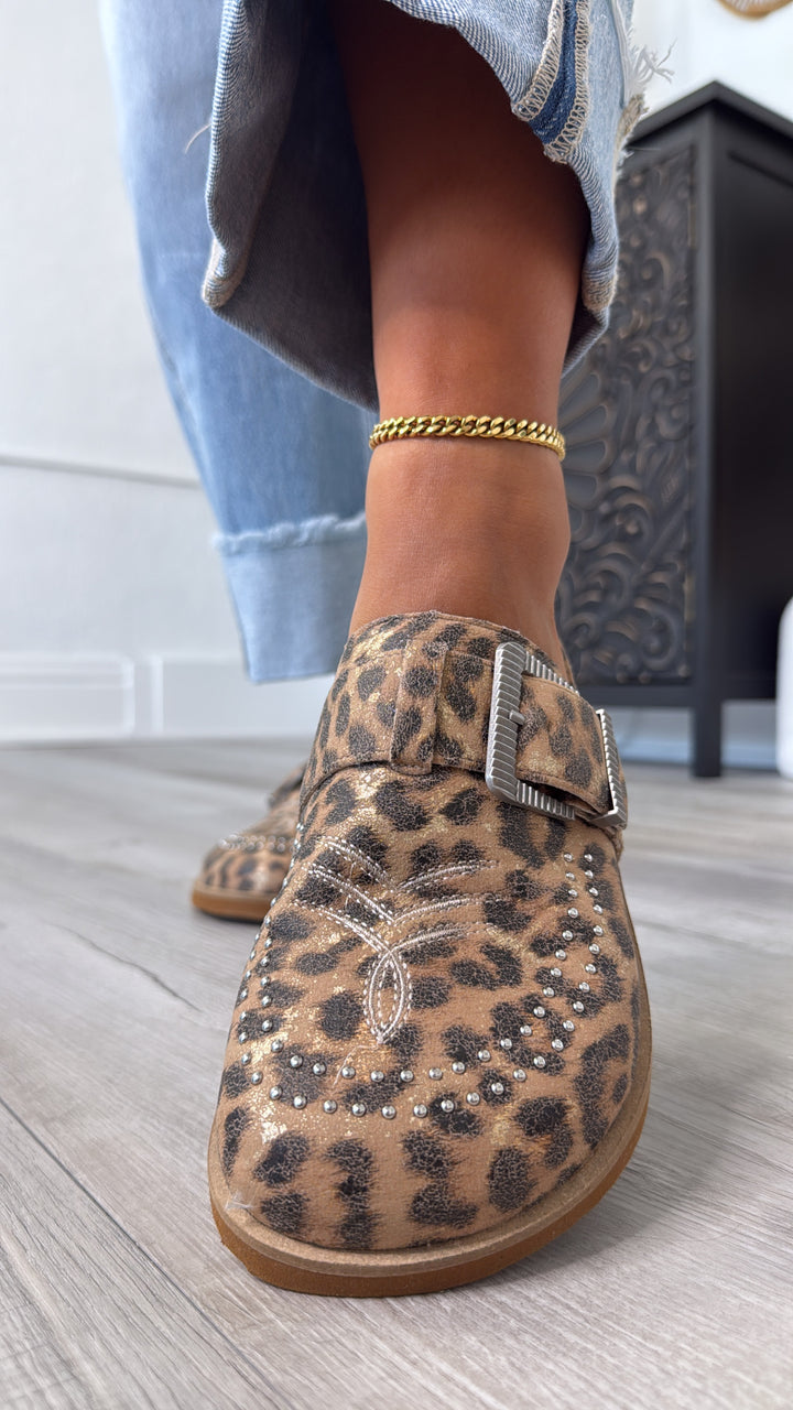 Joleen Studded Clog, Leopard