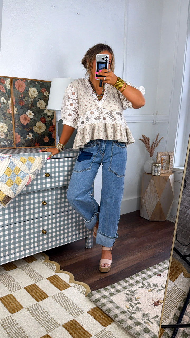 Summer Rays Blouse, Taupe