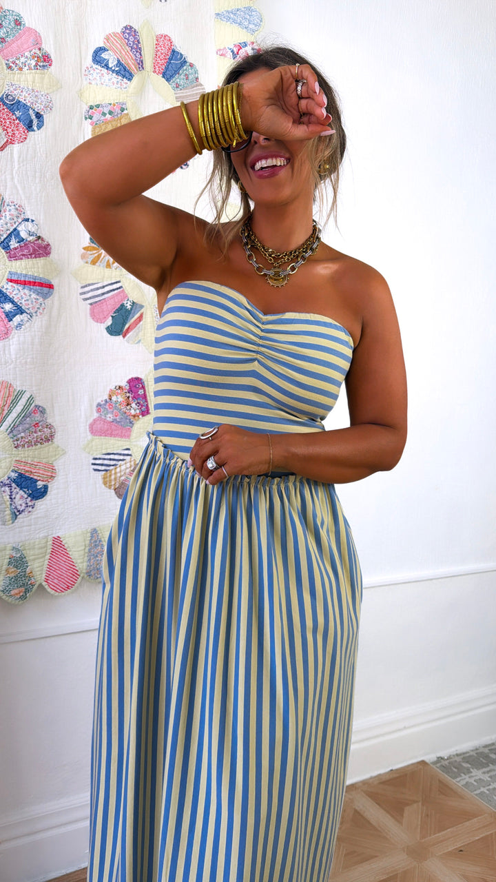 The Grandview Midi Dress, Daisy/Blue