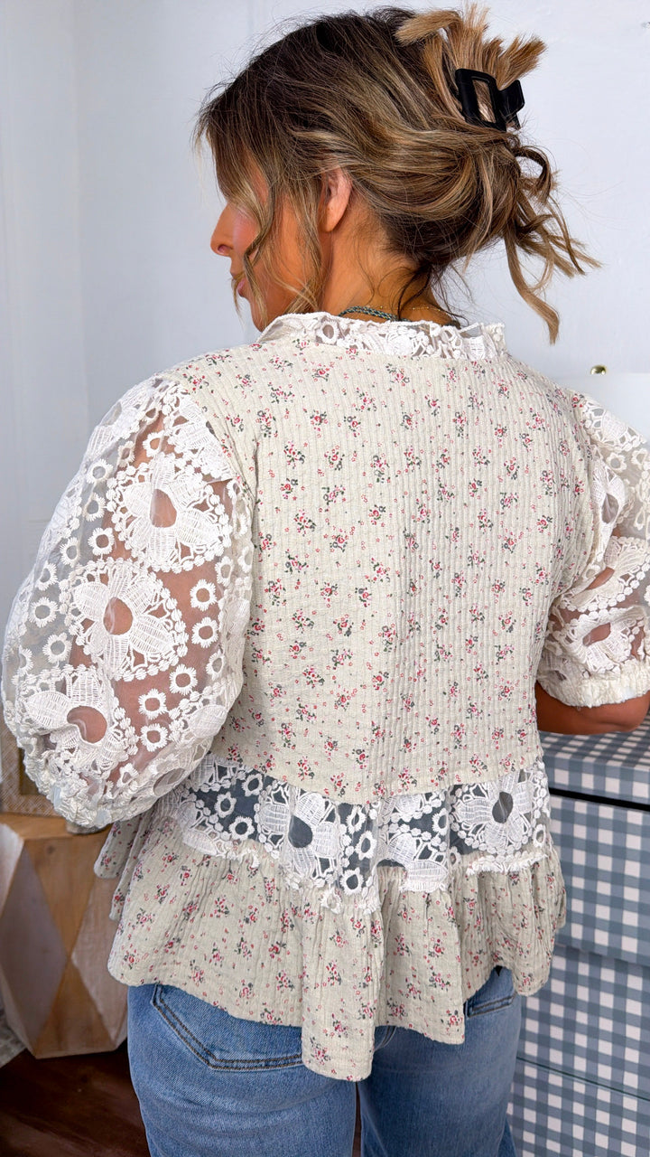 Summer Rays Blouse, Taupe