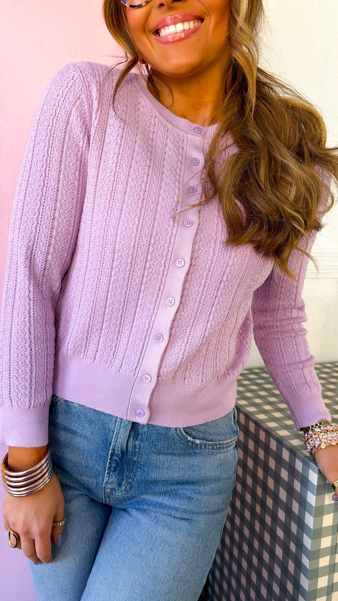 Bloomsbury Knit Cadigan, Lilac