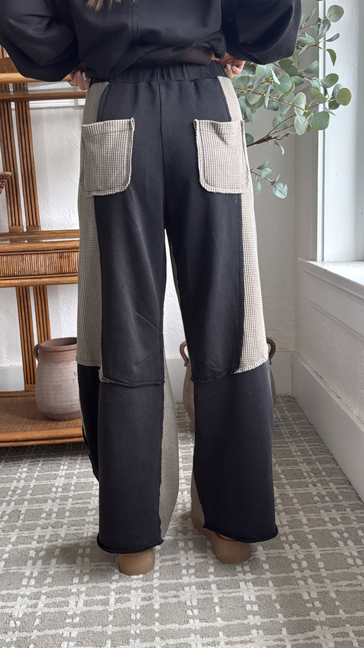 Urban Chic Waffle Knit Pant, Black