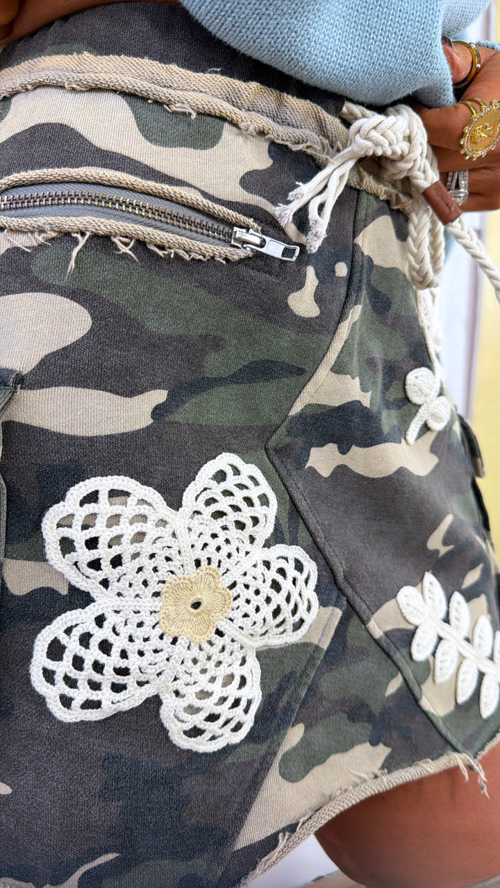 PetalShade Camo Skirt, Olive