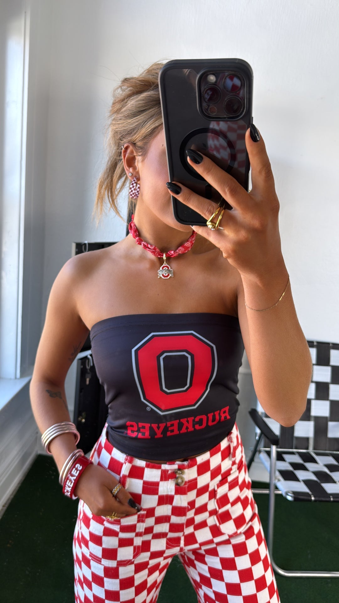 Game Day Ohio Tube Top, Black
