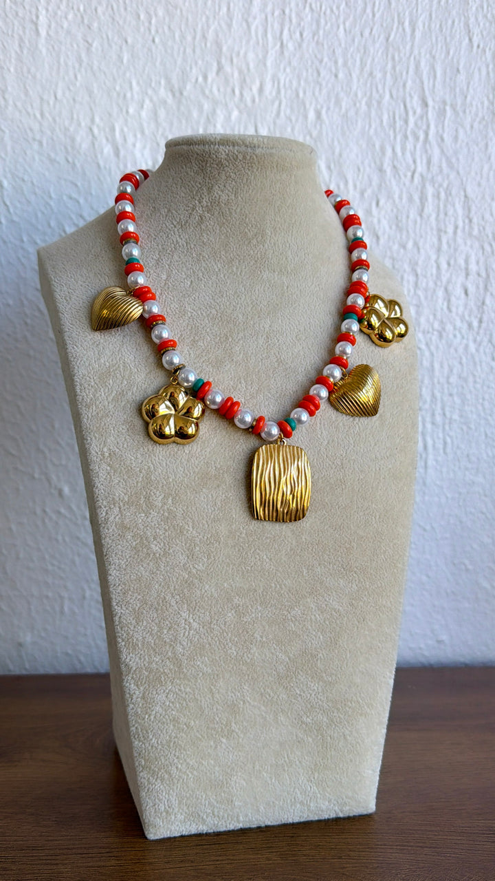 Coral Charm Necklace