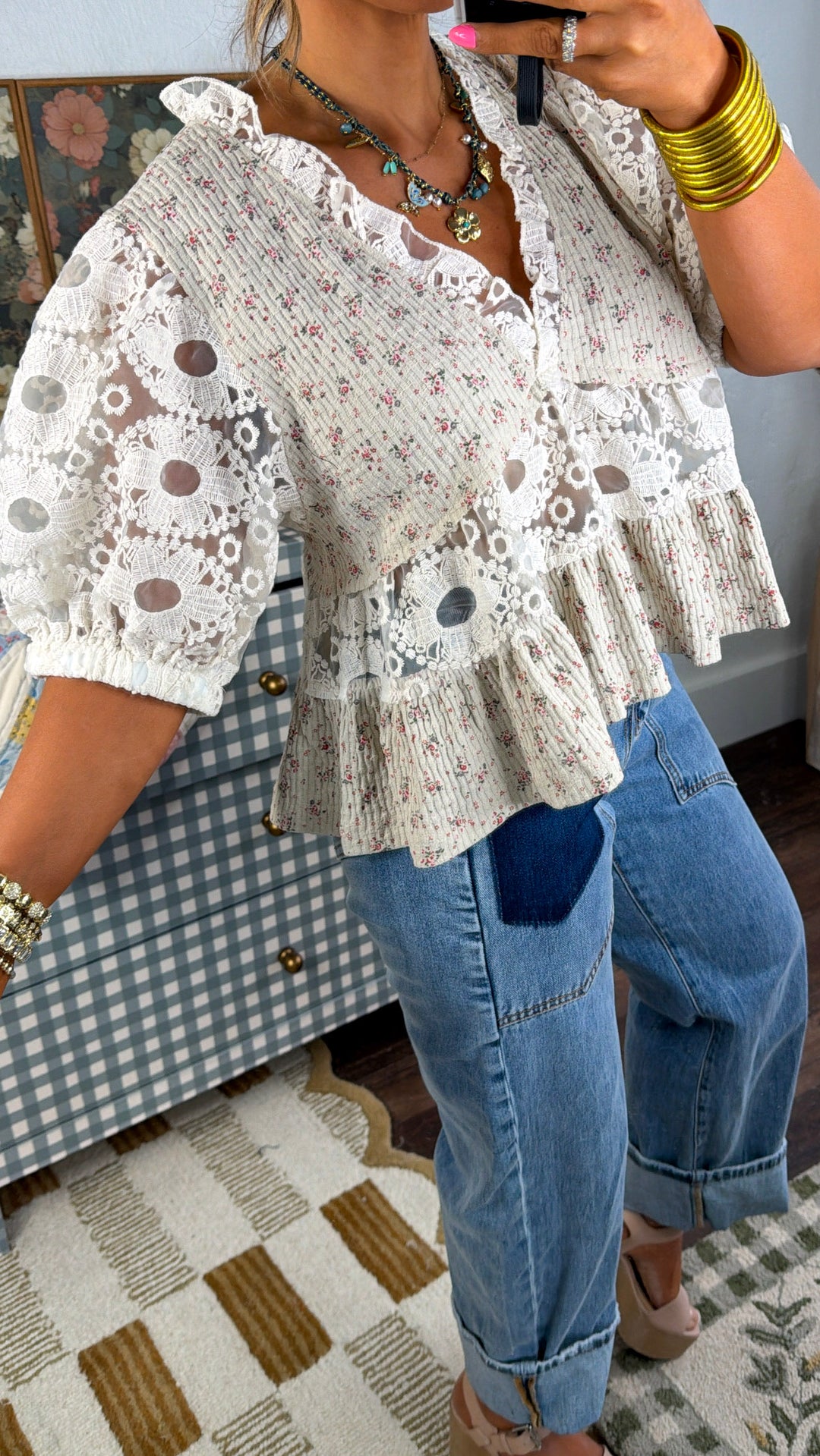 Summer Rays Blouse, Taupe