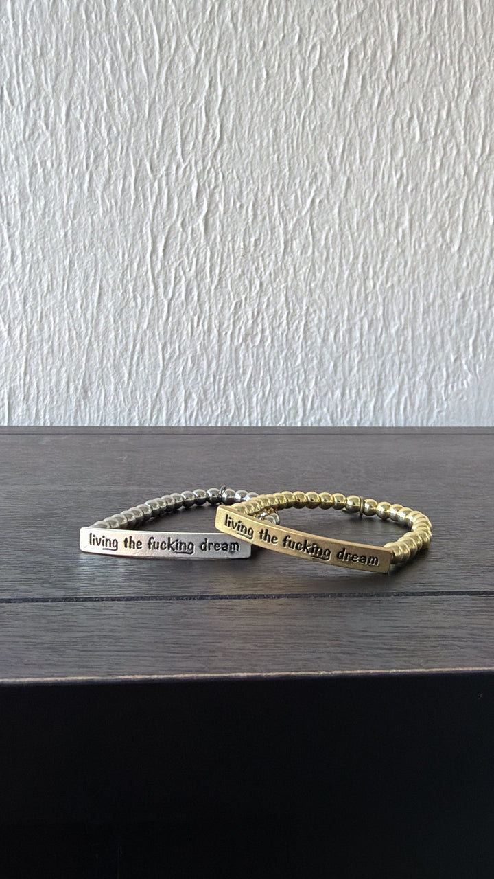 Living Dream Bracelet, Gold Bead