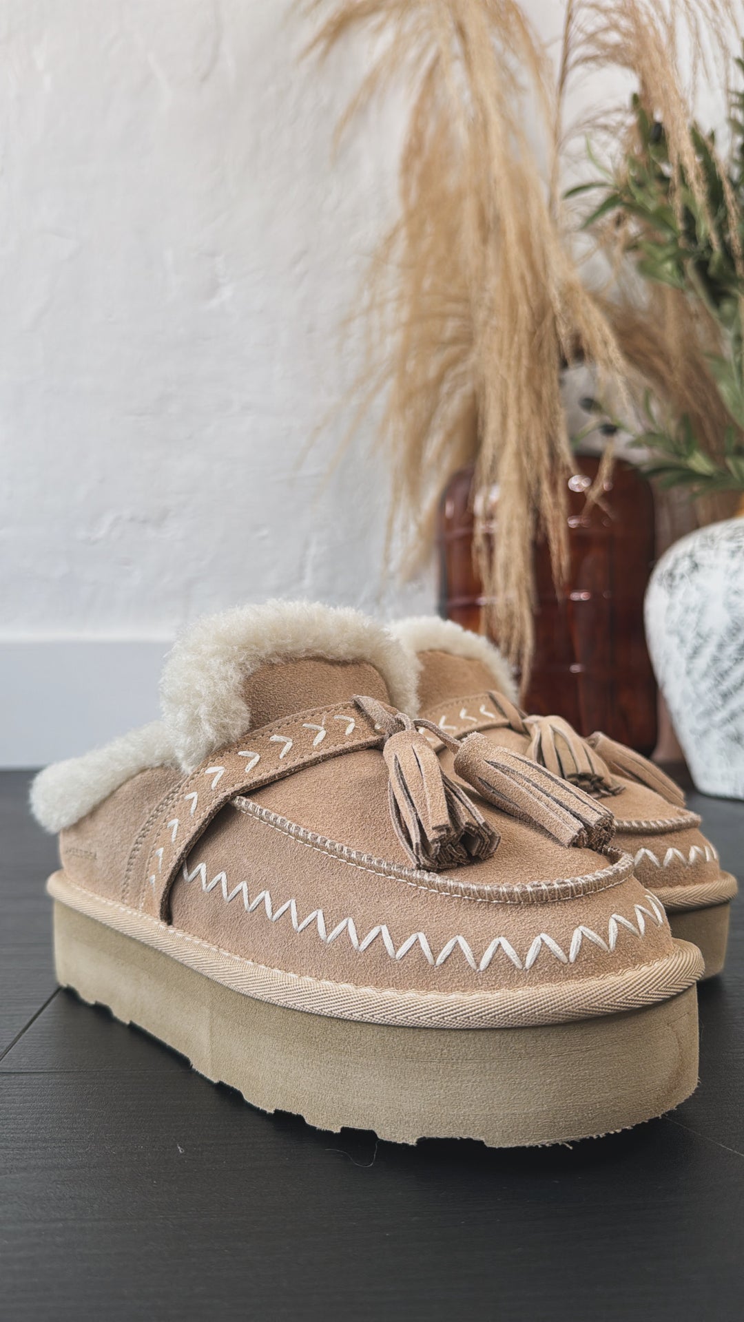 Soft Stride Platform Slip Ons, Sand