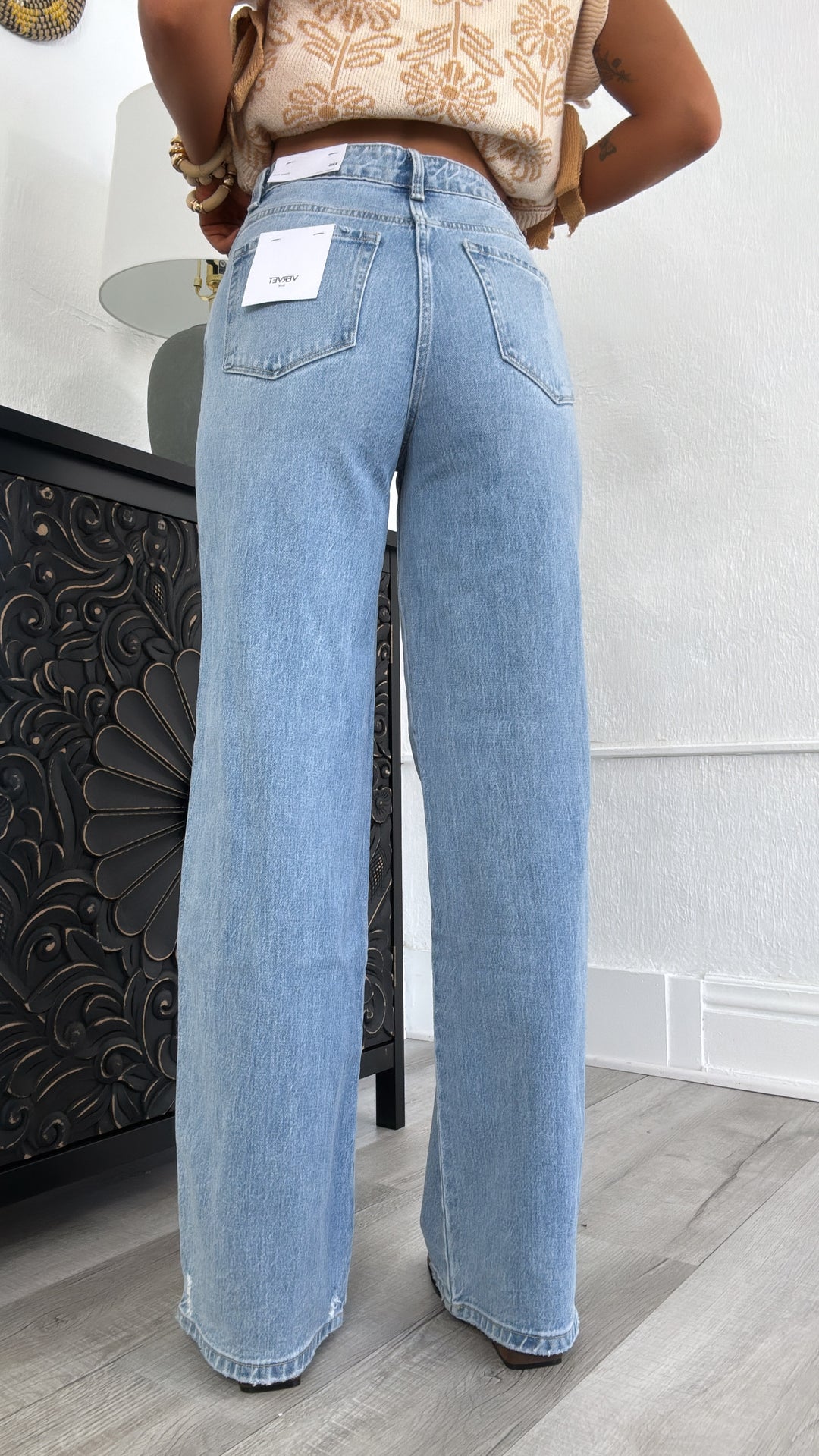 Knix High Rise Wide Leg Jean, VERVET