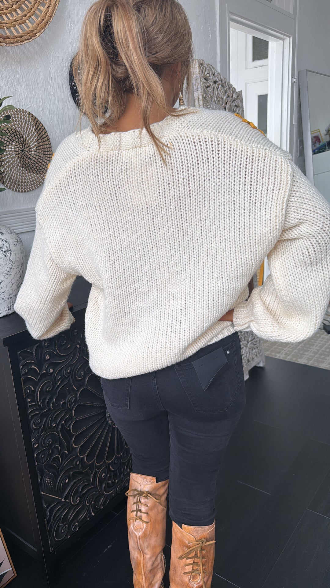 Sunflower Fields Cardigan, Cream