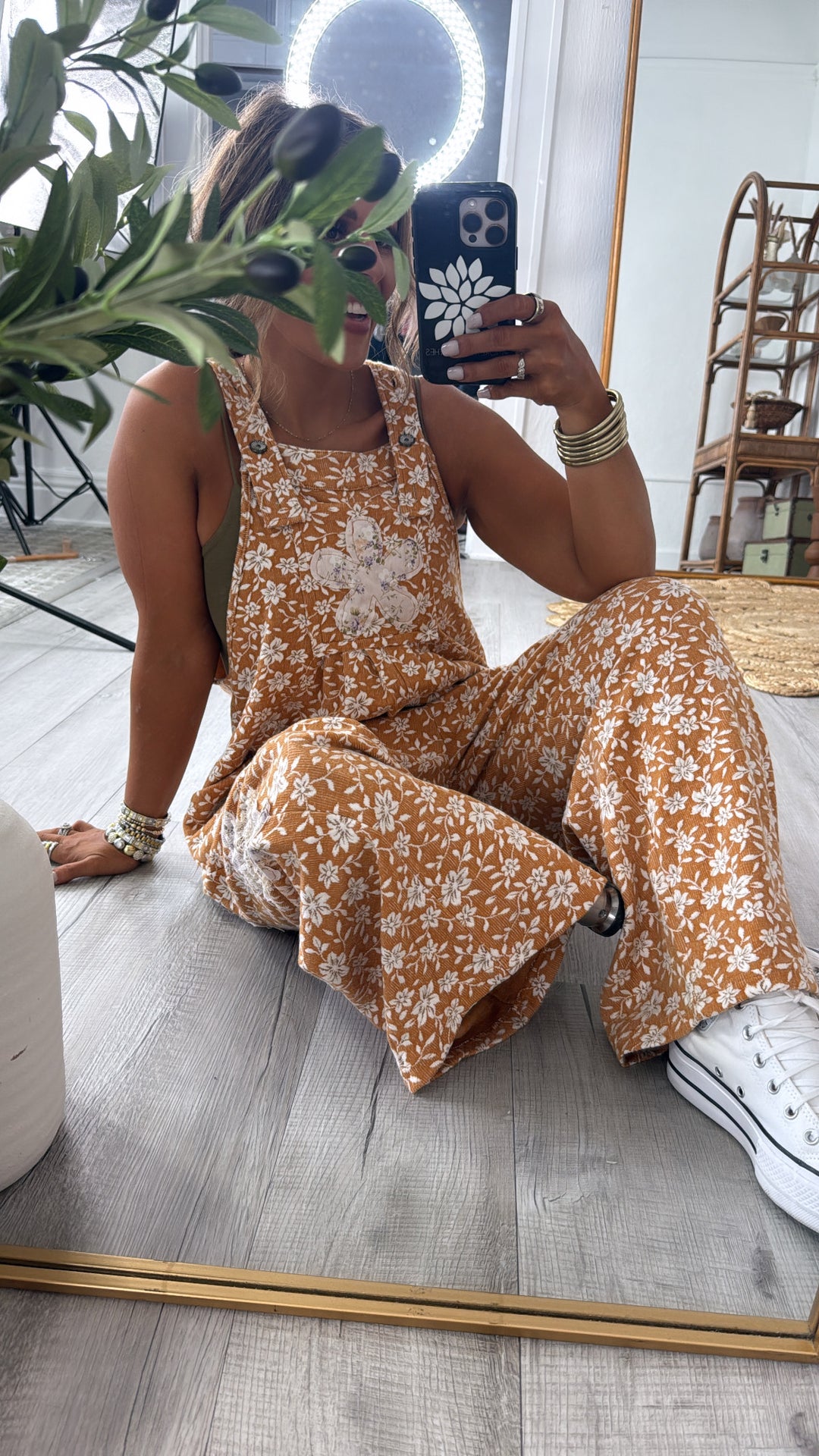 Honeyflower Overalls, Mustard