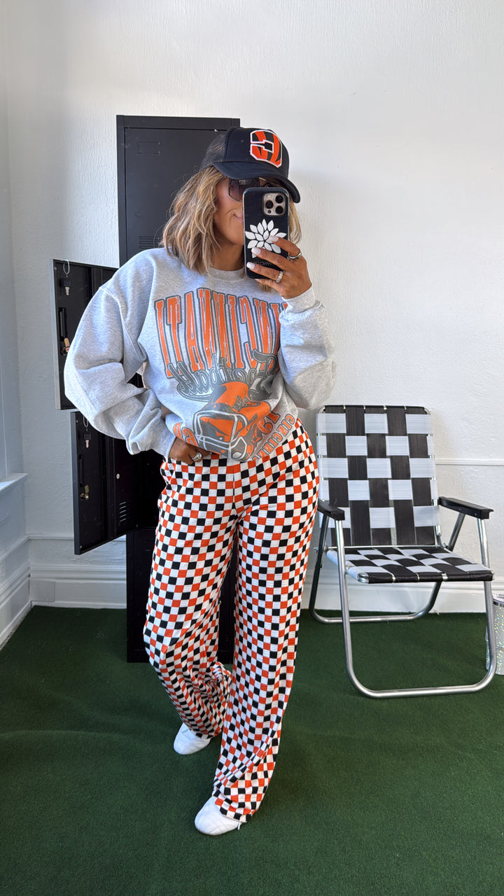 90's Cincinnati Football Oversized Sweatshirt, Grey