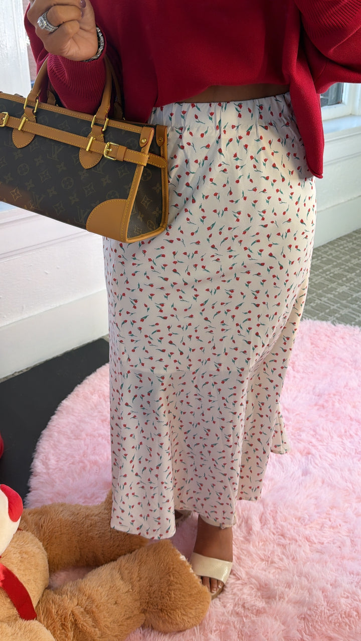 Here To Charm Floral Maxi Pencil Skirt