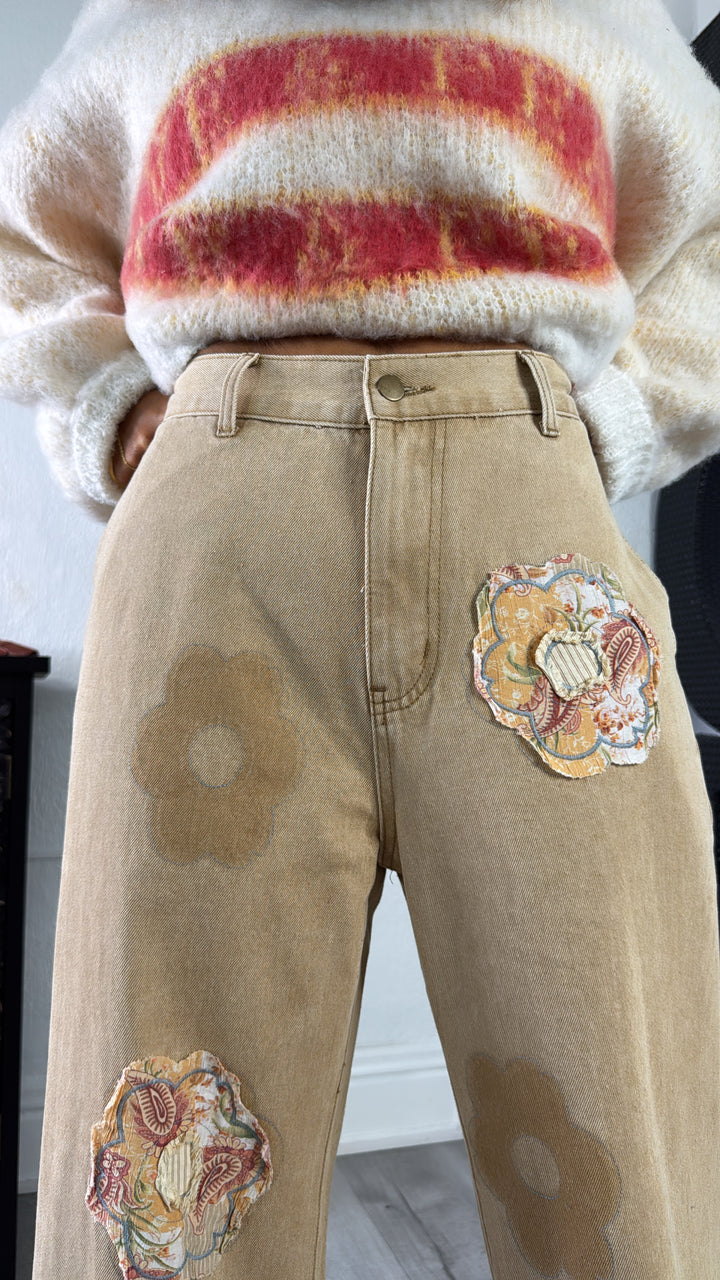 Mosswood Floral Pant, Sand