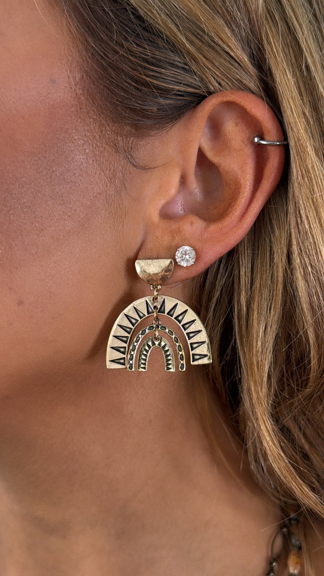 The Arc Earring, Gold