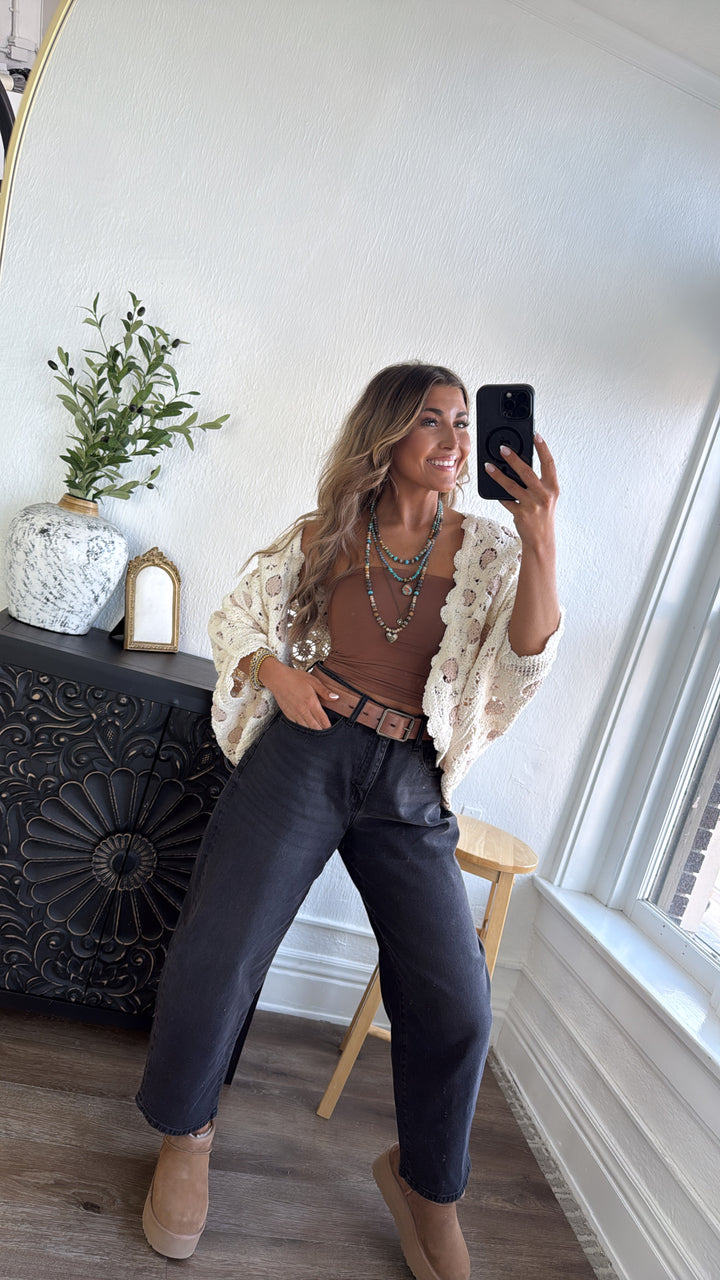 Harvest Drape Cardigan, Cream/Latte