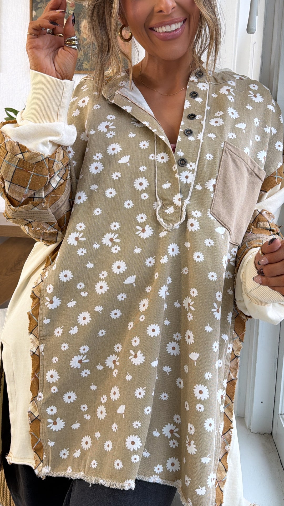 Daisy Lane Oversized Button Up