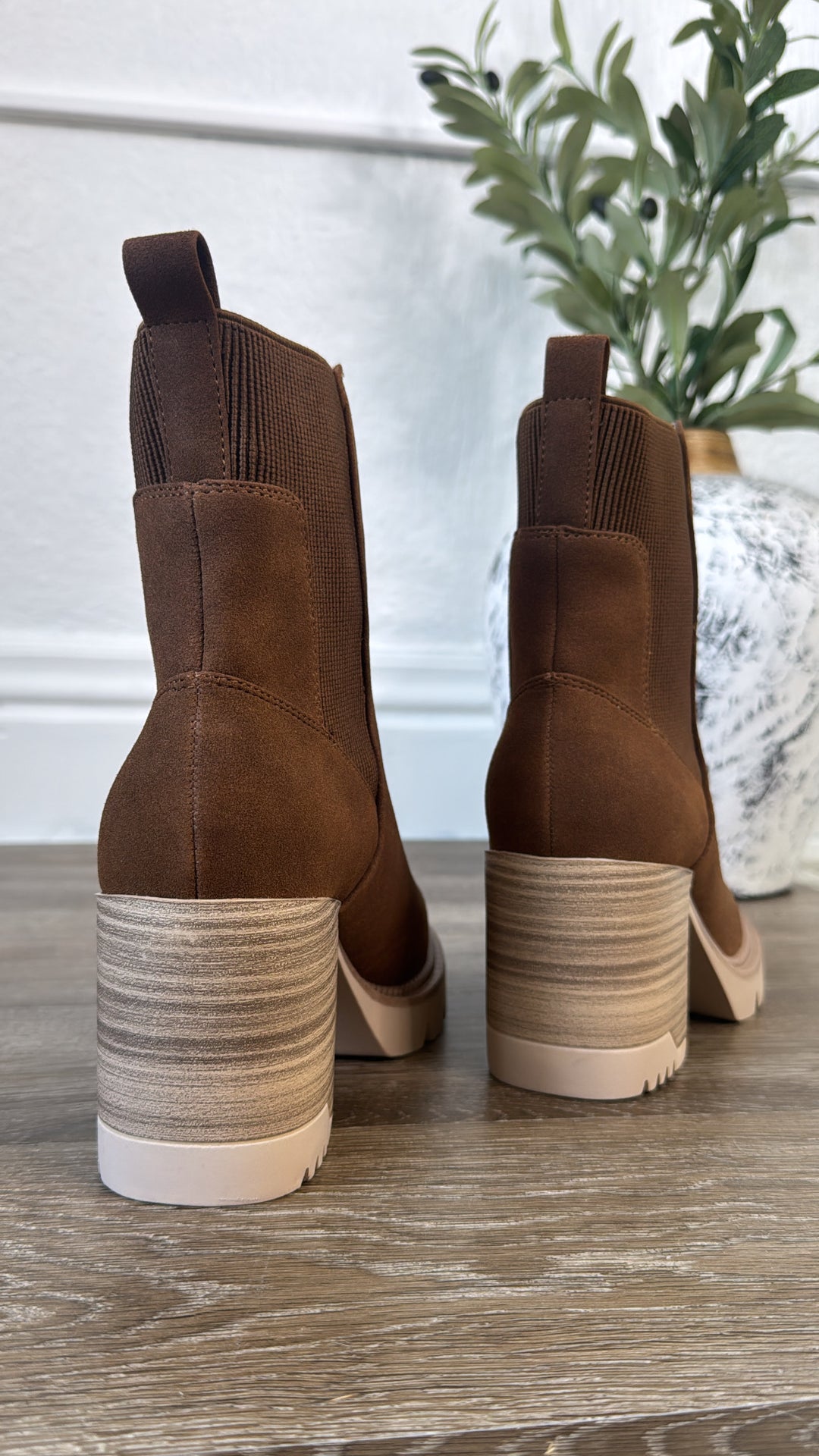 Nova Suede Heeled Bootie