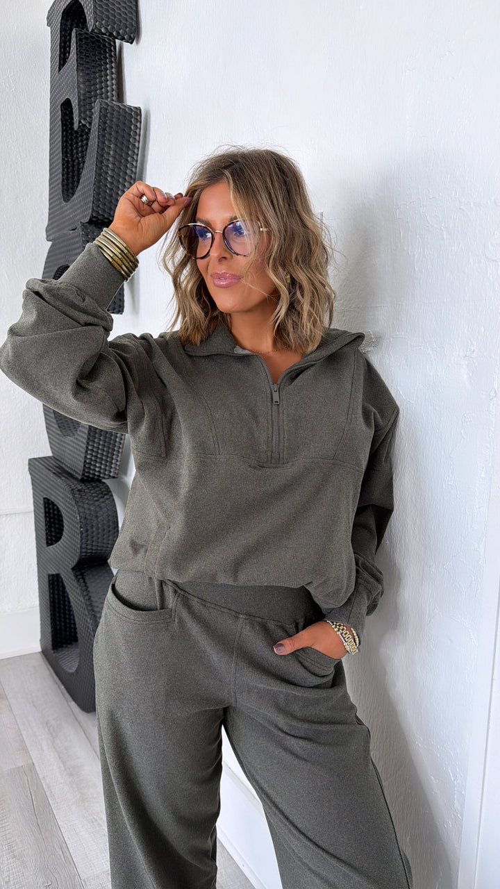 Coffee Run Two Piece Set, Olive