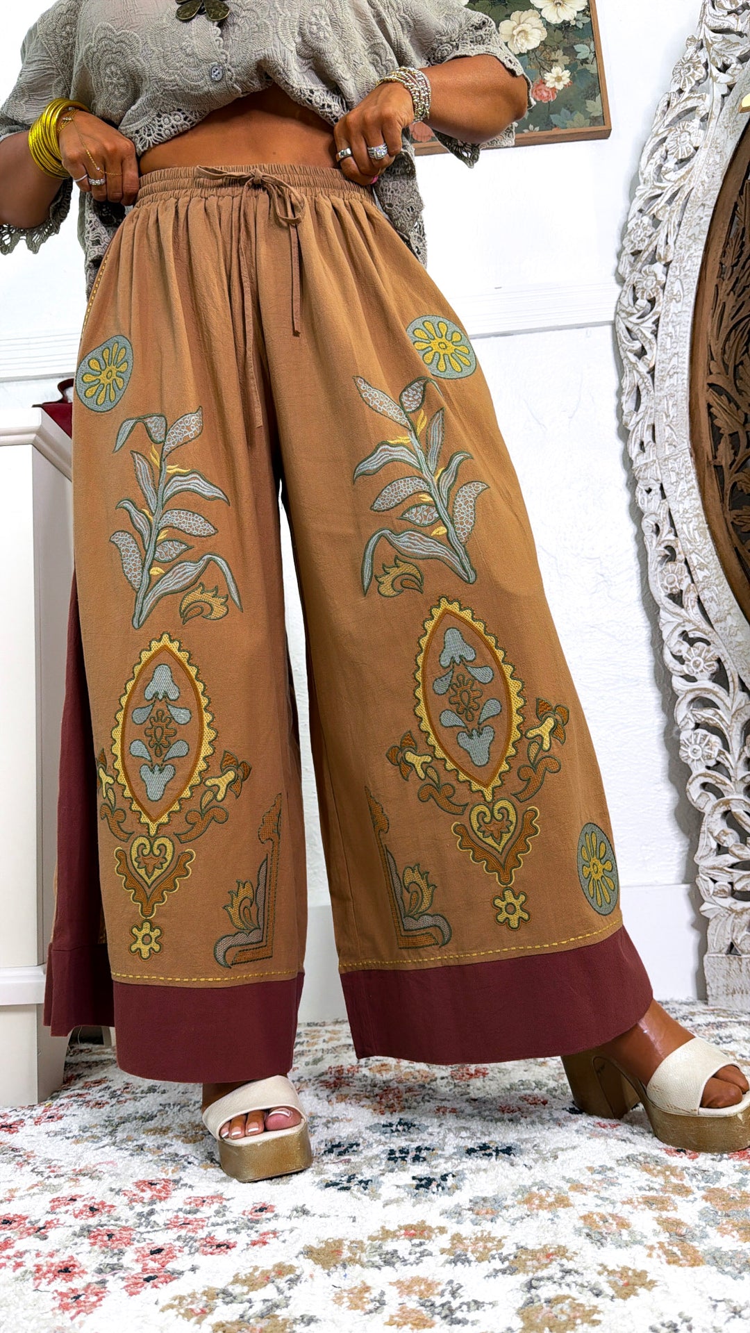 Olive Breeze Pants, Camel