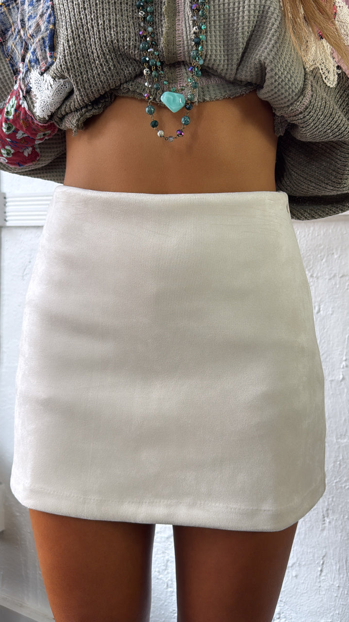 Willow Dust Mini Skirt, Ecru