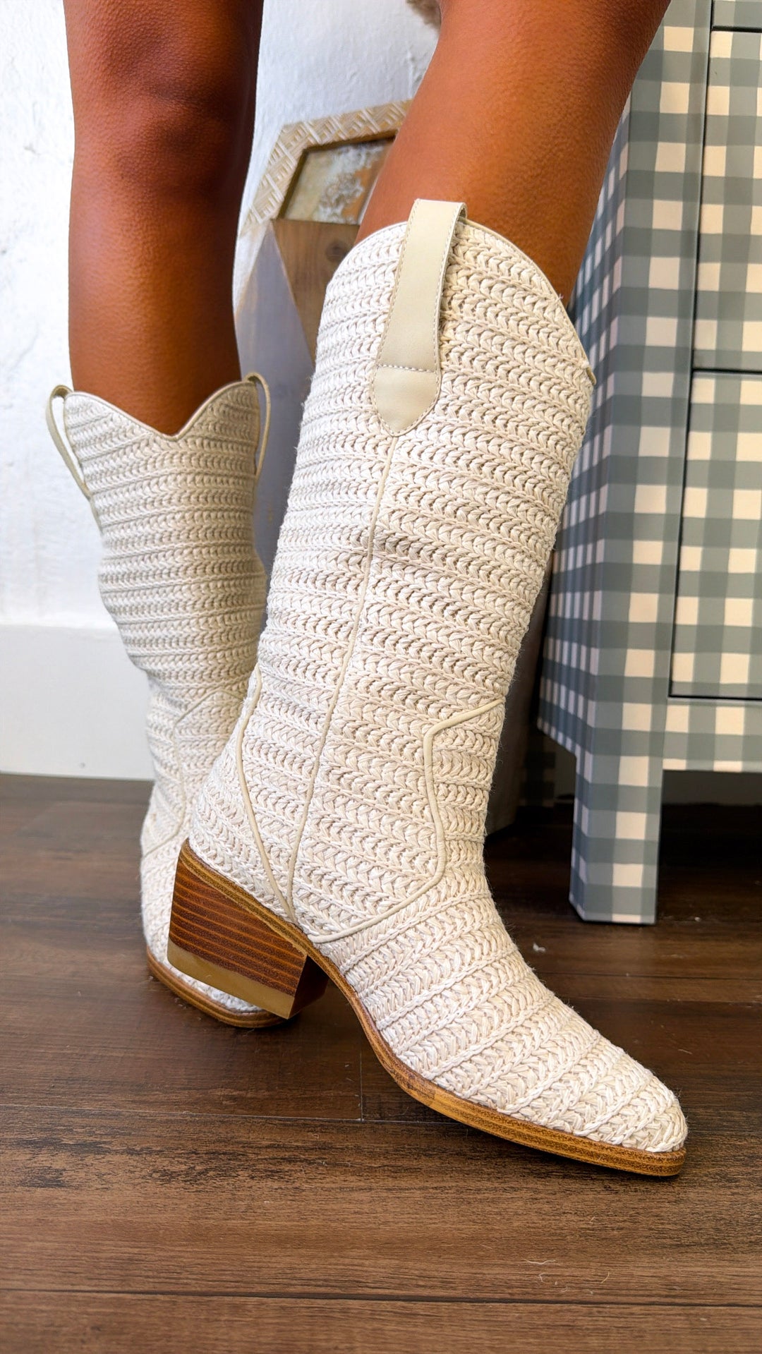 Sunkissed Wrangler Crochet Boot, Ivory