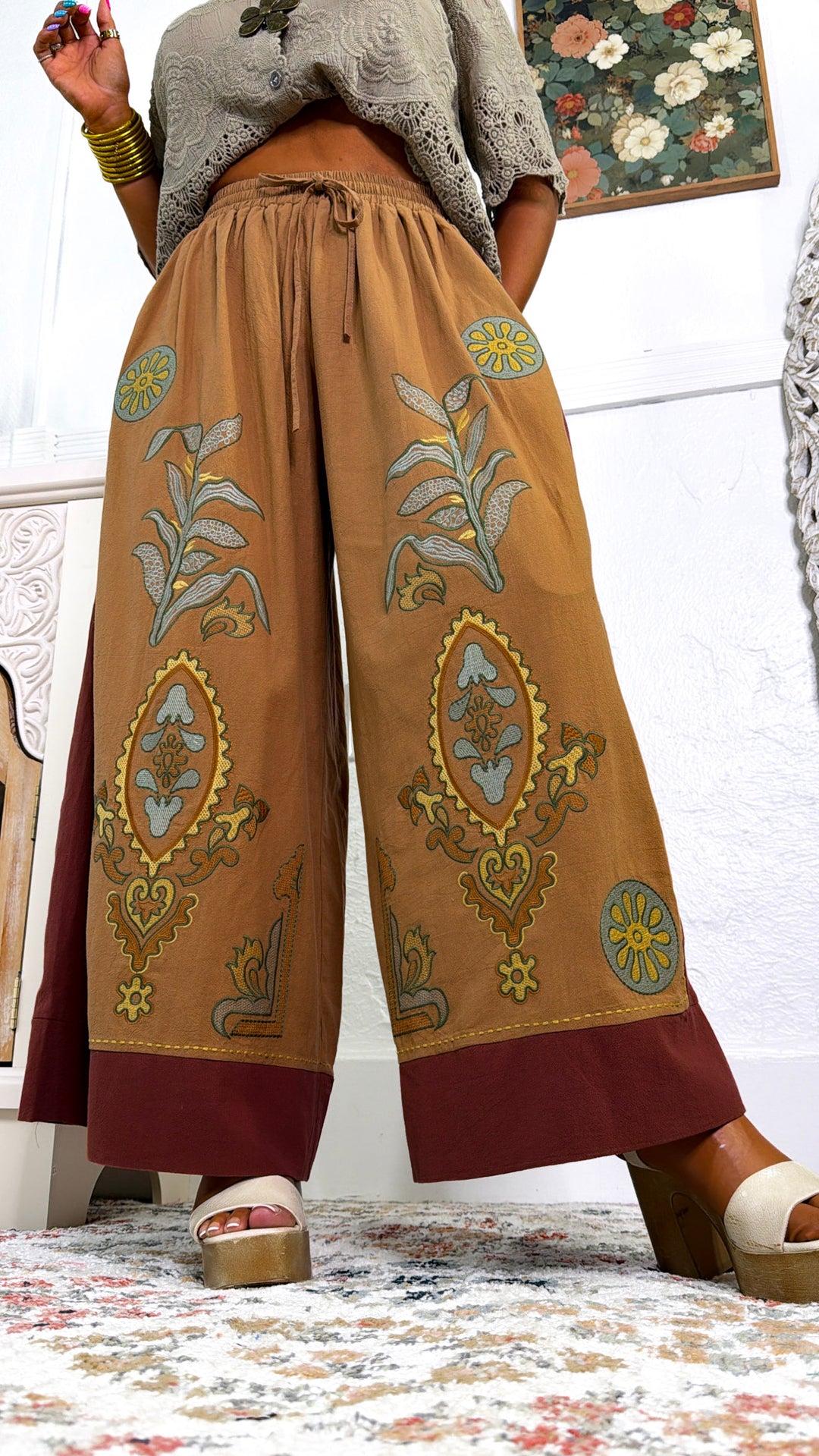 Olive Breeze Pants, Camel