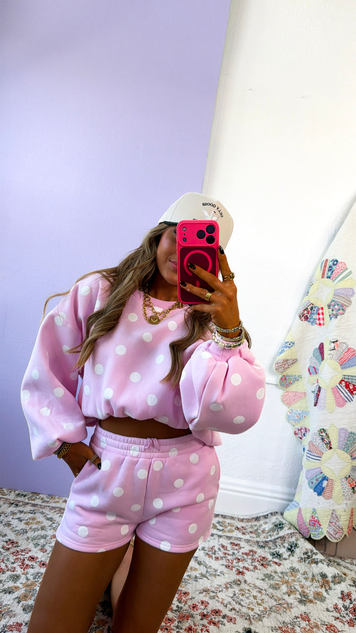 Set In Polka Dot Set, Pink/White