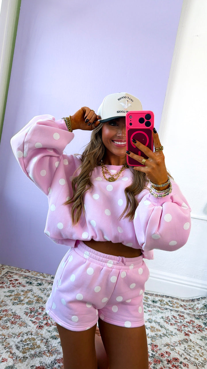 Set In Polka Dot Set, Pink/White