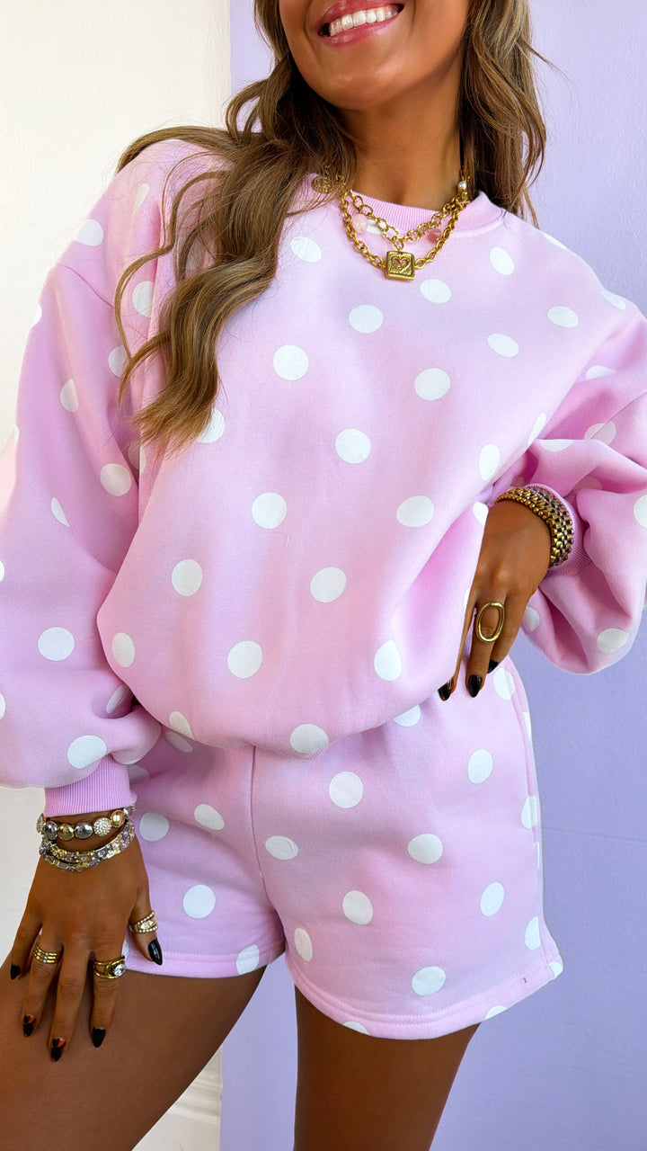 Set In Polka Dot Set, Pink/White