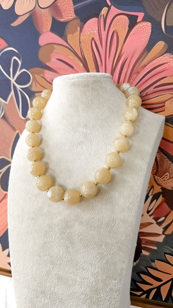 Summer Candy Beads Necklace, Buttercream