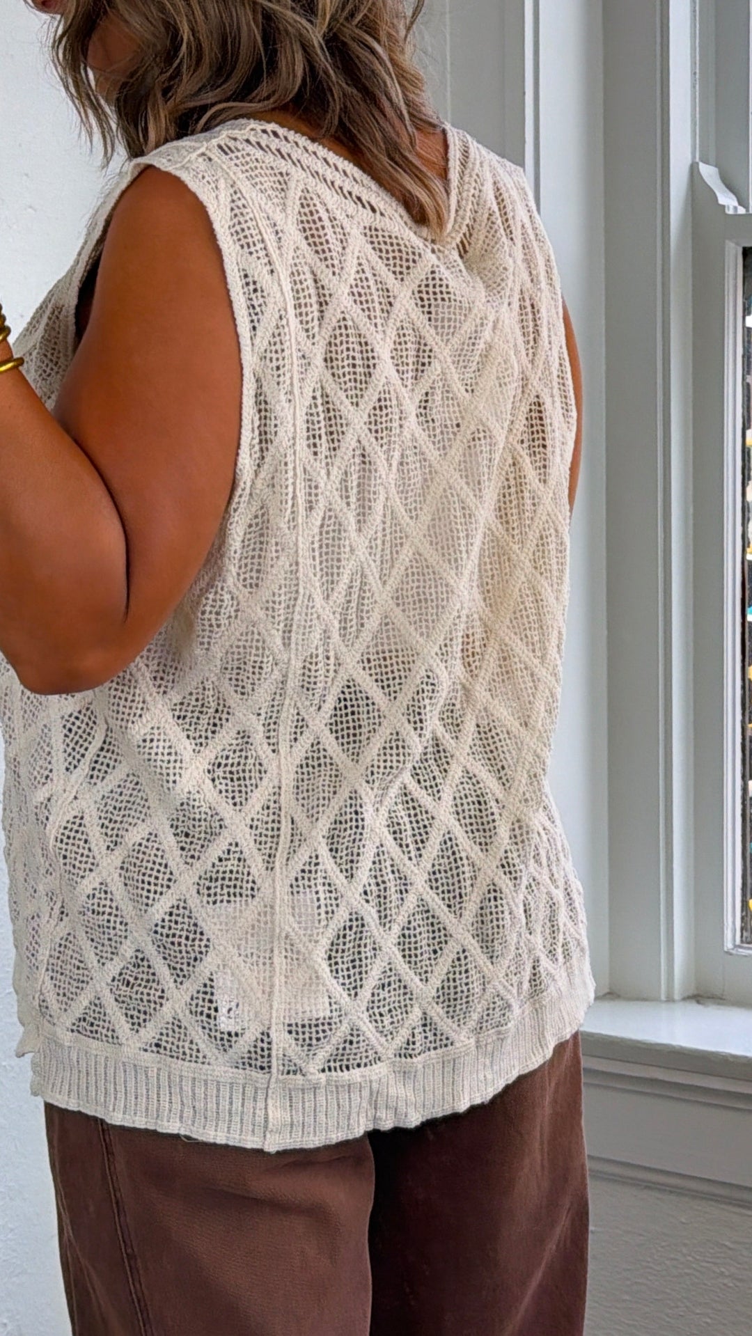 Cotton Cloud Sweater Tank, Natural