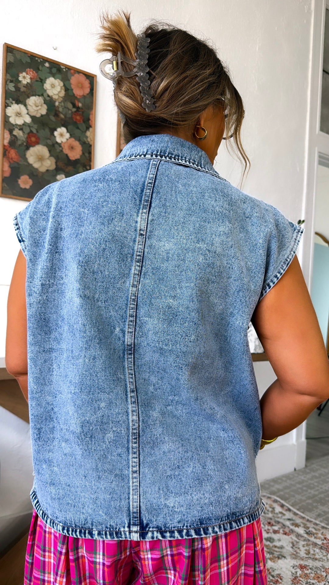 West Ranch Collared Top, Denim